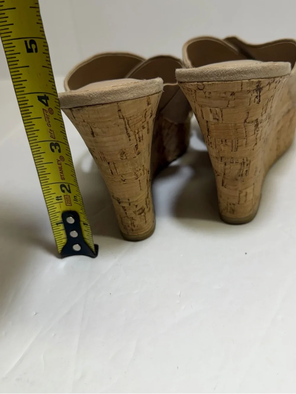 Charles by Charles David Taupe Suede Crisscross Cork Wedge Sandals‎